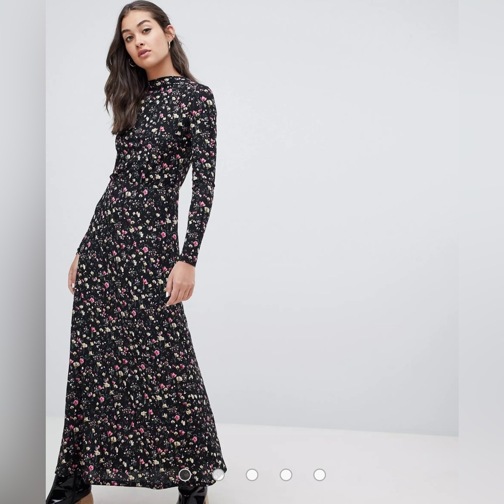 JDY Long sleeve, floral print maxi dress